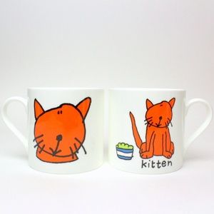 NEW McLaggan Smith + Bang on the Door Cat Kitten Coffee Mug - Bone China - UK